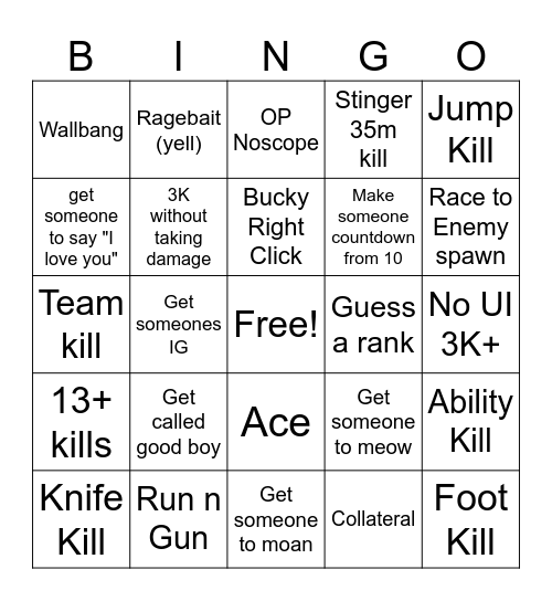 Swiftplay Bingo Card