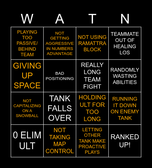 Where Are They Now? Bingo Card