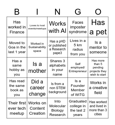 Bingo Gen Bingo Card
