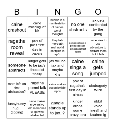 ep8 bingo Card