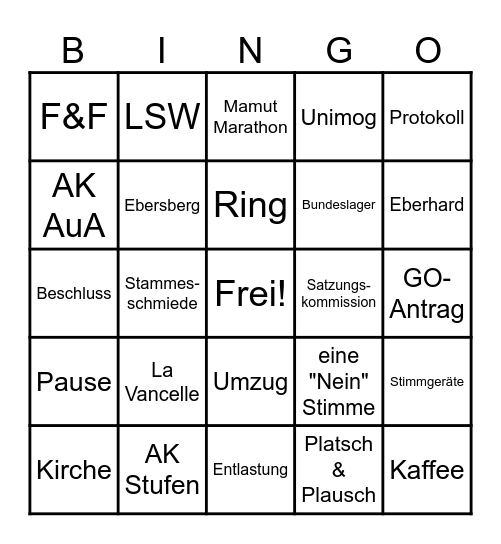 LV 2026 Bingo Card