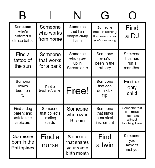 Alfred and Paloma's Friendvenger Hunt 2026 Bingo Card