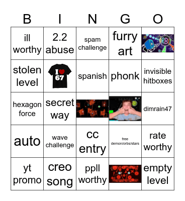 EVW Recent Tab Scavenge Mission Bingo Card