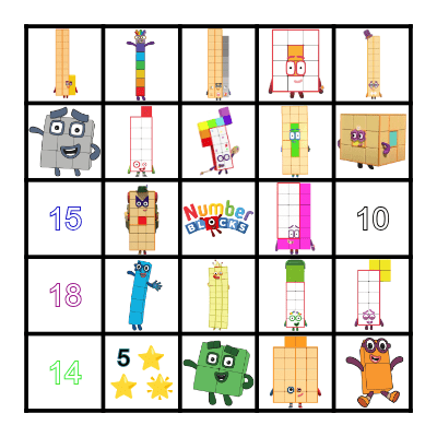 Numberblocks Bingo Card