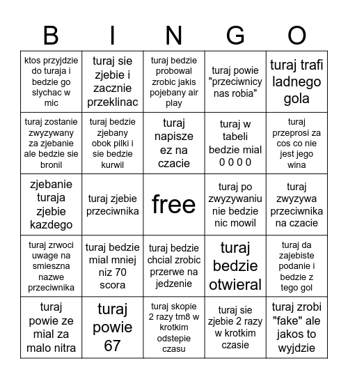 dla silverka (sigma sigma) 67 Bingo Card