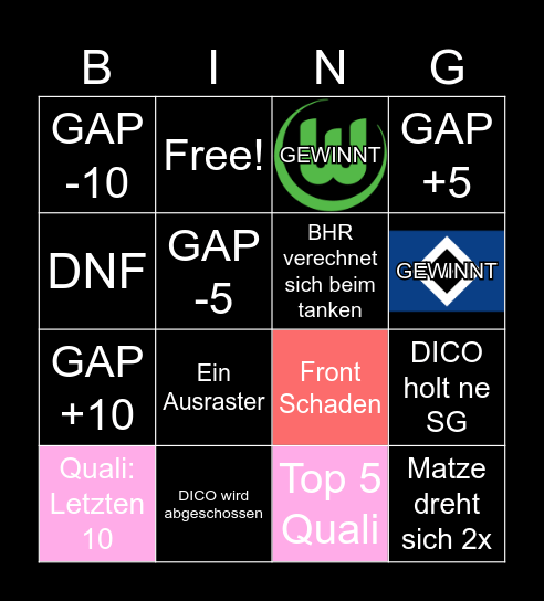 ELMS BINGO Card