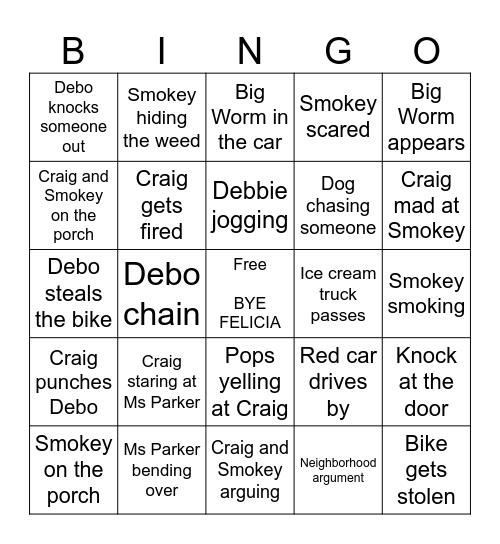 FRIDAY MOVIE NIGHT BINGO 🎬 Bingo Card