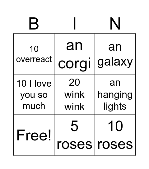 HUGE BIG BINGO Card