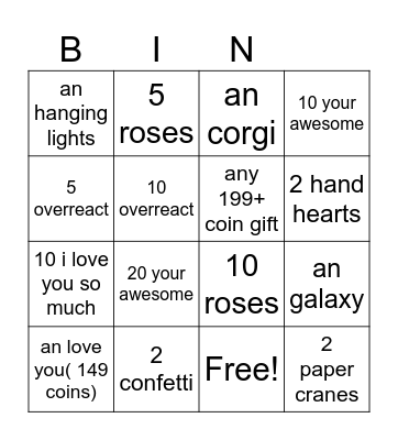 HUGE BIG BINGO Card