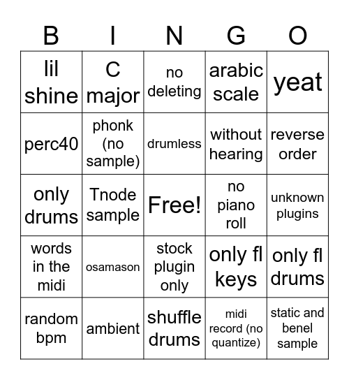 ug beat bingo Card