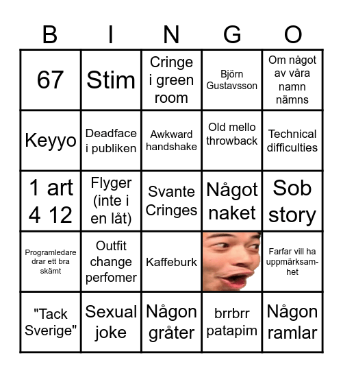 Mello Bingo Card