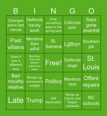 Visit Bingo Card