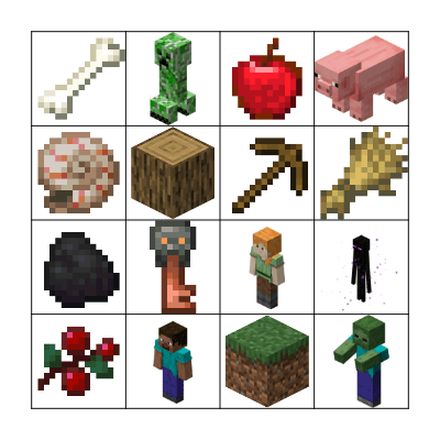 Minecraft Bingo Card