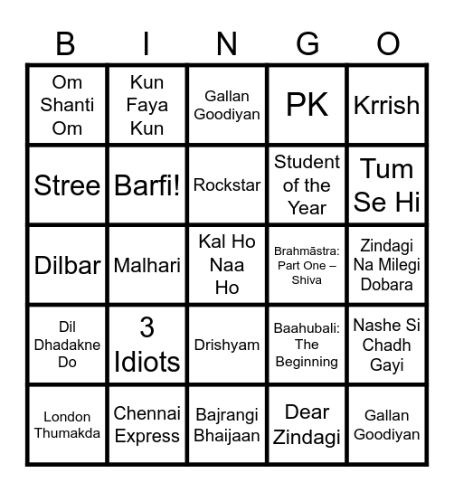 Bingo Card