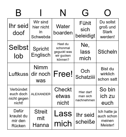 Albi Bingo Card