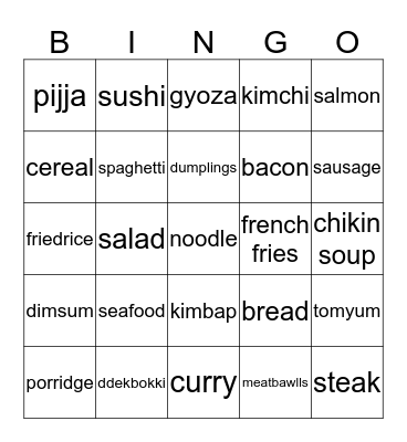 BIIIIIINGO  Bingo Card