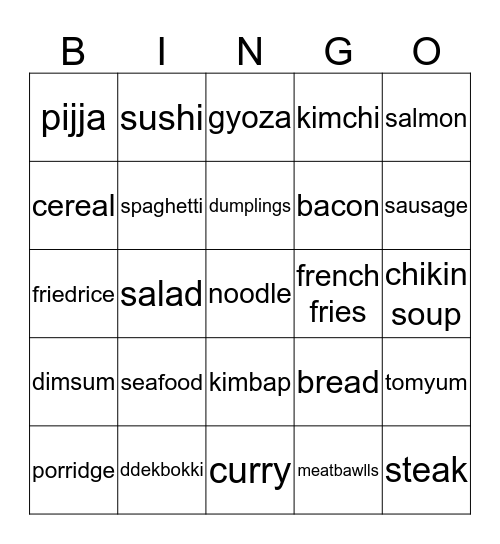 BIIIIIINGO  Bingo Card