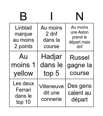 Australia 2026 Bingo Card