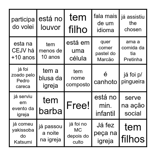 BINGO JESUS VIVE Bingo Card