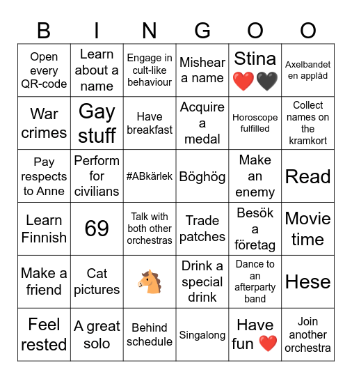 INK 2026 Bingo Card