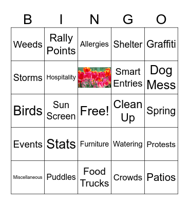 Spring Bingo Card