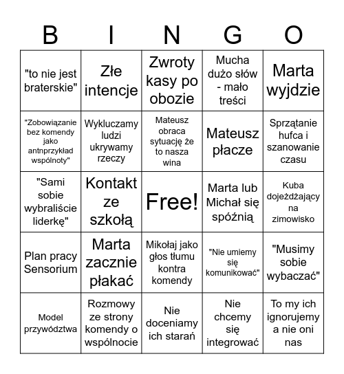 Rada szczepu 73 kwiecień 2026 Bingo Card