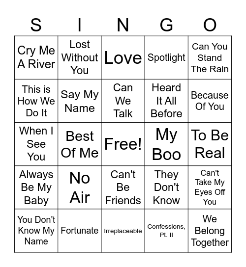 Bingo Card