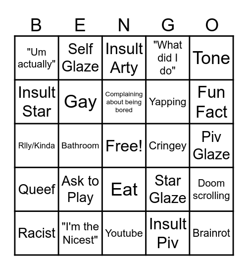 Bengo Bingo Card
