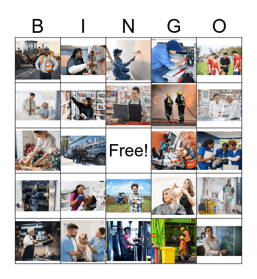 Community Helpers Bingo Card