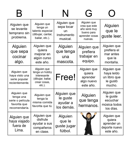 CONOCIÉNDONOS MÁS Bingo Card