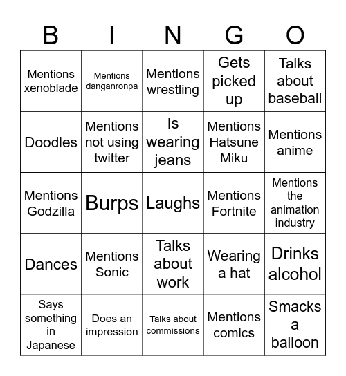 John Bingo Card