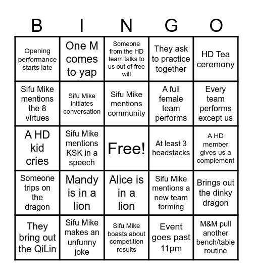 Another HD Bingo Card