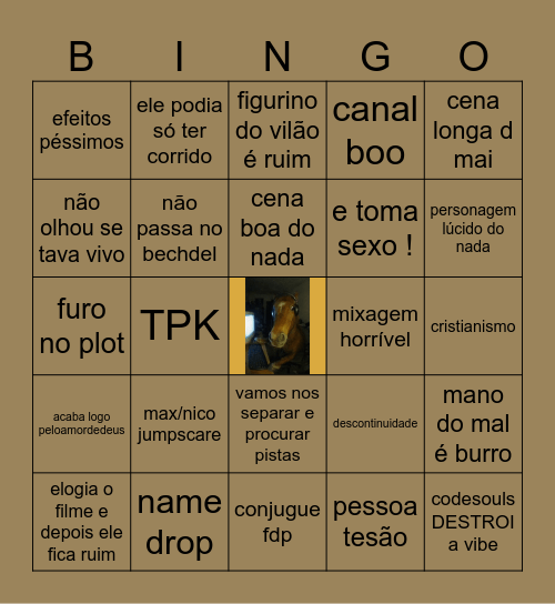 bostars Bingo Card
