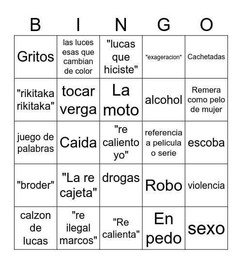 Lucas varela Bingo Card