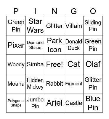 Disney March 2026 Bingo Card