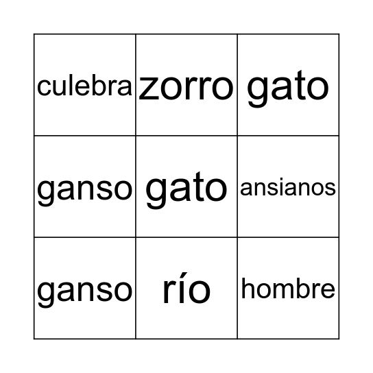 El Hombre de Jengibre Bingo Card