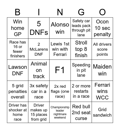 Bingo Card