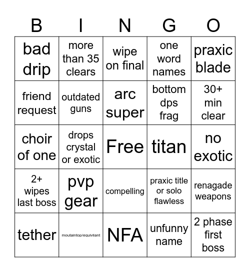 EQ BINGO Card