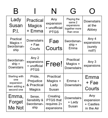 Expanded Acquaintance Bingo Card
