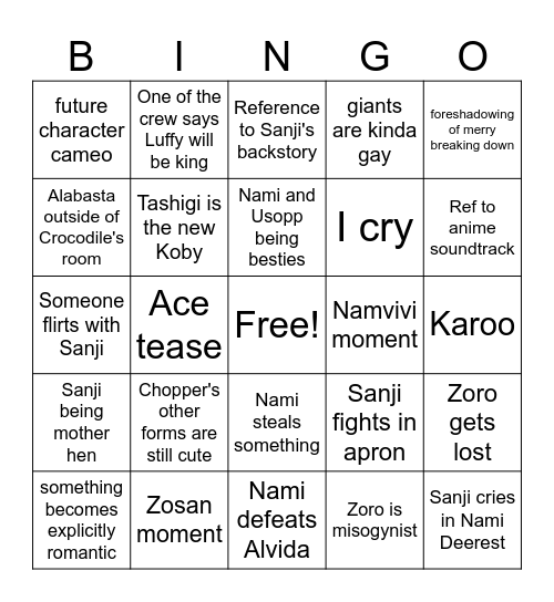 OPLA S2 Bingo Card