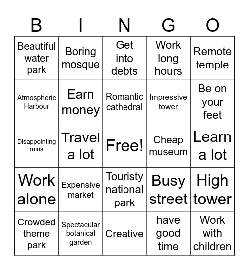 Solutions pre intermediate unit 5 . 6 Bingo Card