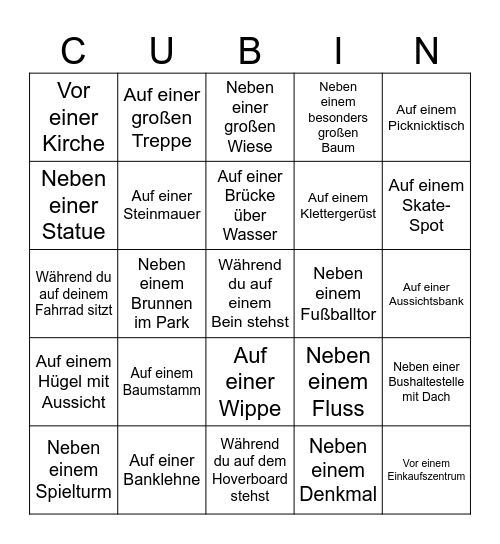 🟧 Mittleres Cubing-Bingo 🟧 Bingo Card