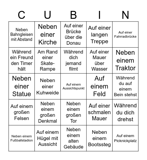 🟥 Schweres Cubing-Bingo 🟥 Bingo Card
