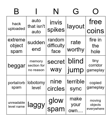recent tab Bingo Card
