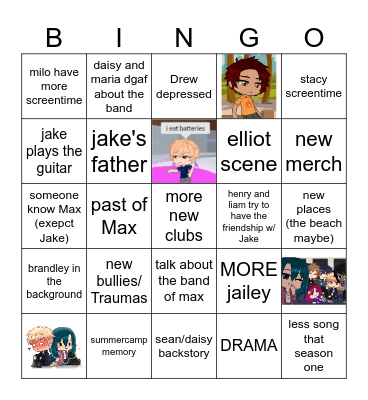 The music freak season 2 teories Bingo Card