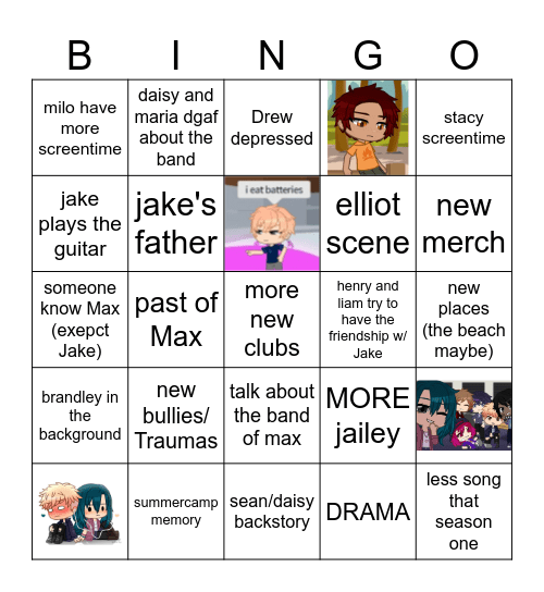 The music freak season 2 teories Bingo Card