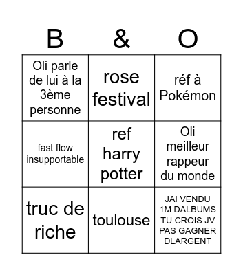 karma bigfloli Bingo Card