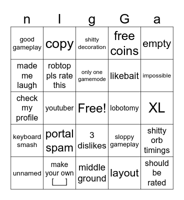 recent tab (black edition) Bingo Card
