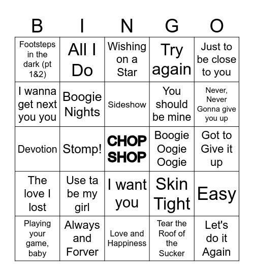 Round 1 Afros and Braids Bingo Card