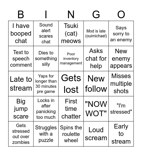 ScaredyChlo's RE9 Bingo! Bingo Card